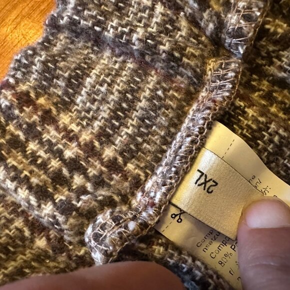 Vintage Earo Plaid Wrap Skirt With Button Detail & Tie Waist 2x - Picture 9 of 9